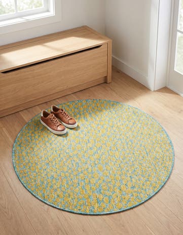 3' x 3' Easy-Clean Jill Zarin Cape Town Indoor / Outdoor Round Rug
