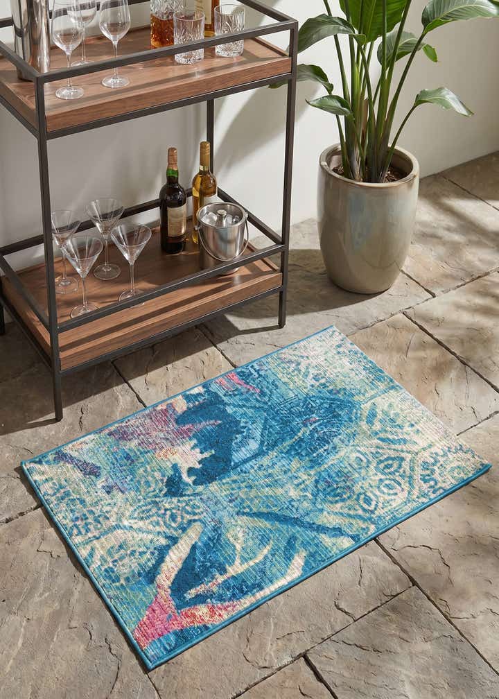 2' x 3' Easy-Clean Coastal Indoor / Outdoor Rug