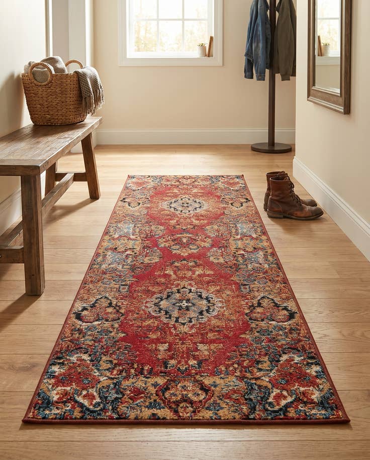 Detail image of 2' x 6' Easy-Clean Traditional Indoor / Outdoor Runner Rug