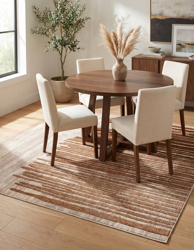 Detail image of 7' 10 x 7' 10 Easy-Clean Modern Indoor / Outdoor Square Rug