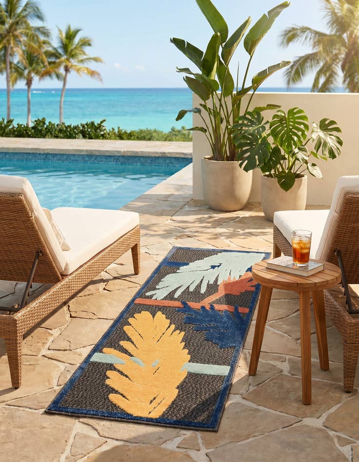 Detail image of 2' x 6' Easy-Clean Belize Indoor / Outdoor Runner Rug