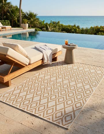 3' x 5' 3 Easy-Clean Jill Zarin Costa Rica Indoor / Outdoor Rug