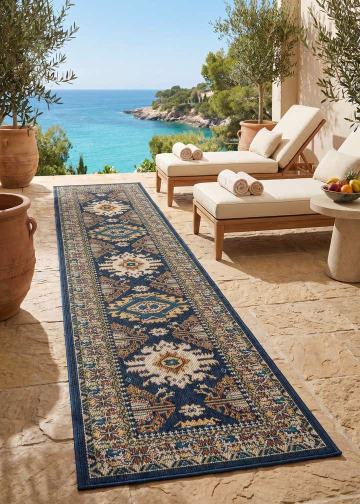 2' 7 x 10' Easy-Clean Baja Indoor / Outdoor Runner Rug