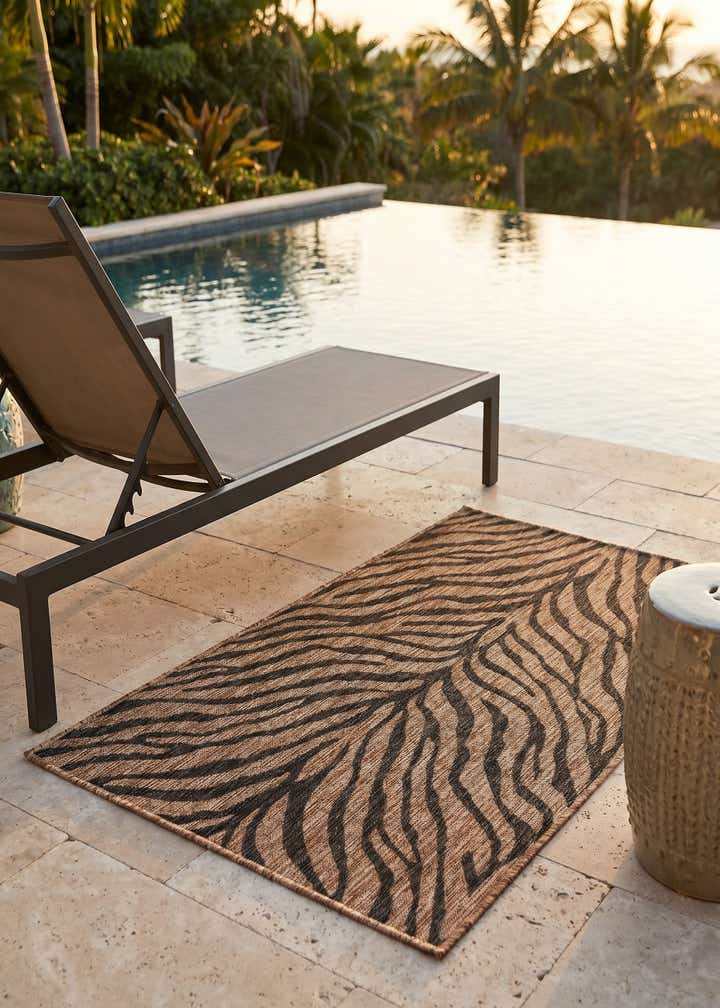 3' x 5' 3 Easy-Clean Safari Indoor / Outdoor Rug