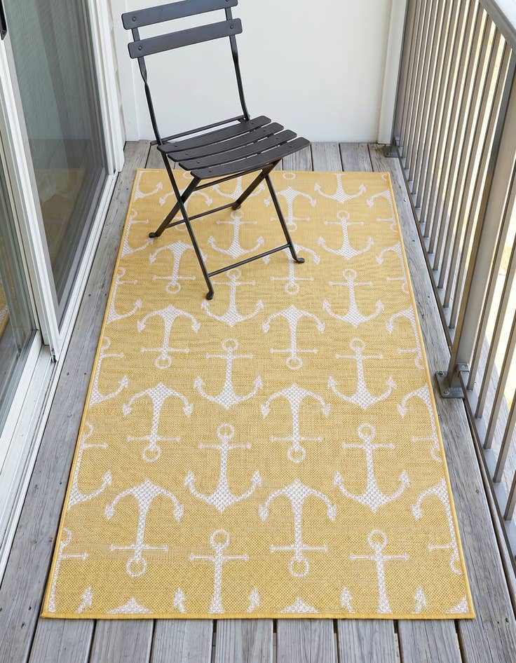 Detail image of 3' x 5' 3 Easy-Clean Coastal Indoor / Outdoor Rug