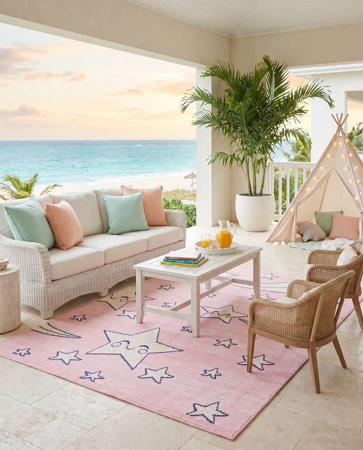 5' 3 x 7' 7 Easy-Clean Indoor / Outdoor Rug