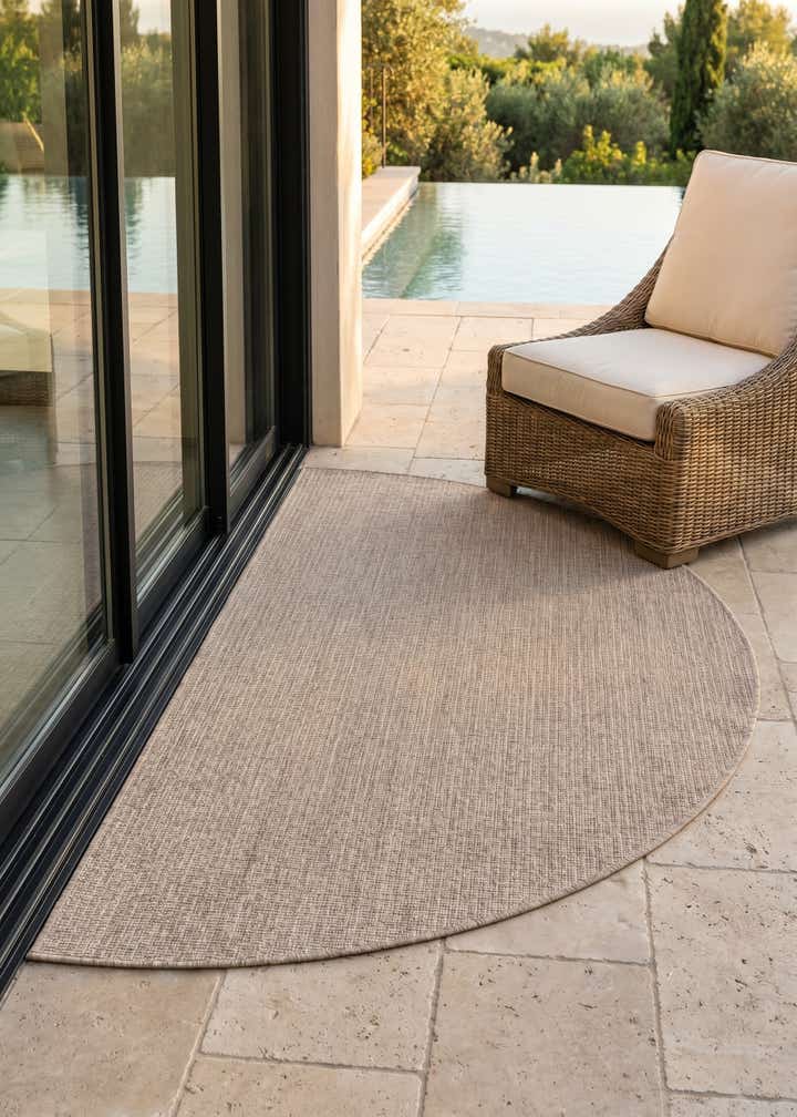3' x 6' Easy-Clean Solid Indoor / Outdoor Hearth Rug