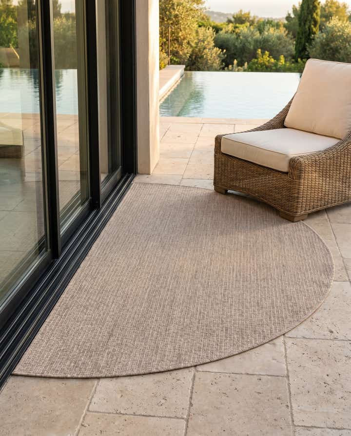 3' x 6' Easy-Clean Solid Indoor / Outdoor Hearth Rug