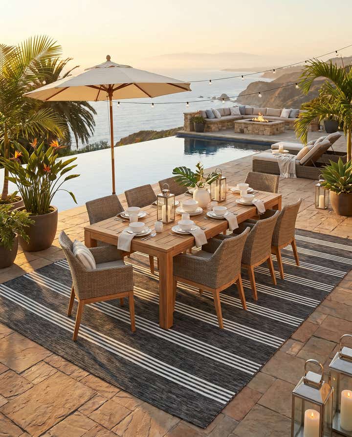 10' x 13' Easy-Clean Jill Zarin Anguilla Indoor / Outdoor Rug