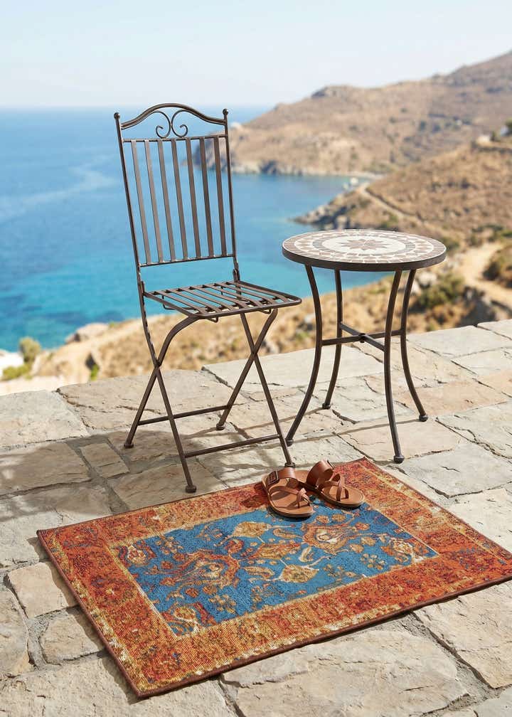 2' x 3' Easy-Clean Traditional Indoor / Outdoor Rug