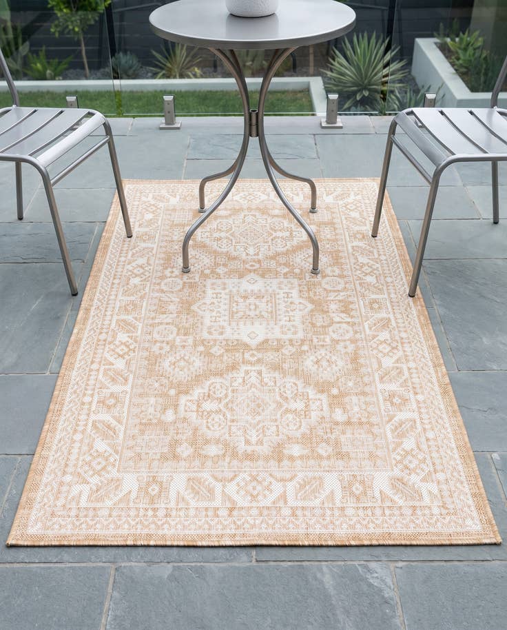 Detail image of 3' x 5' 3 Easy-Clean Aztec Indoor / Outdoor Rug
