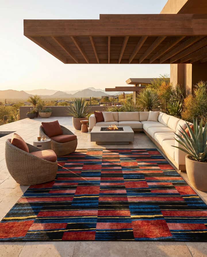 10' x 14' Easy-Clean Modern Indoor / Outdoor Rug
