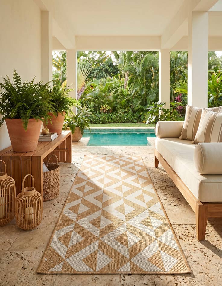 Detail image of 2' x 6' Easy-Clean Jill Zarin Napa Indoor / Outdoor Runner Rug
