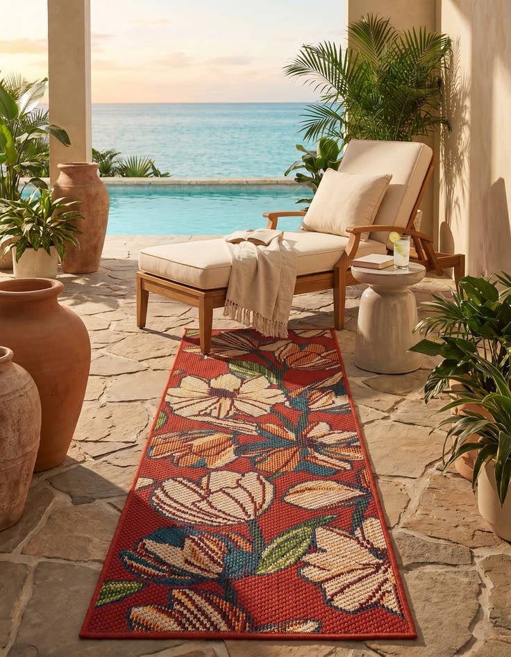 Detail image of 2' x 6' Easy-Clean Baja Indoor / Outdoor Runner Rug