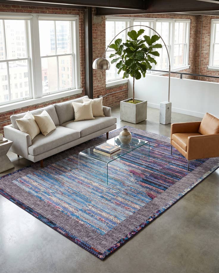 Detail image of 9' x 12' Easy-Clean Modern Indoor / Outdoor Rug