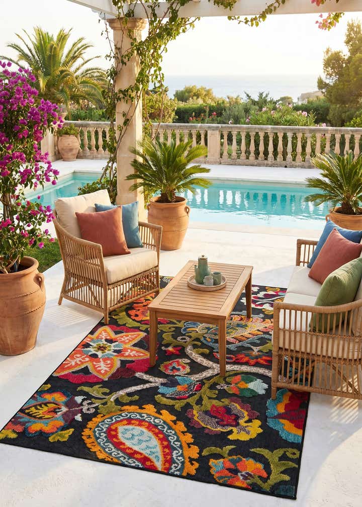 4' x 6' Easy-Clean Casablanca Indoor / Outdoor Rug