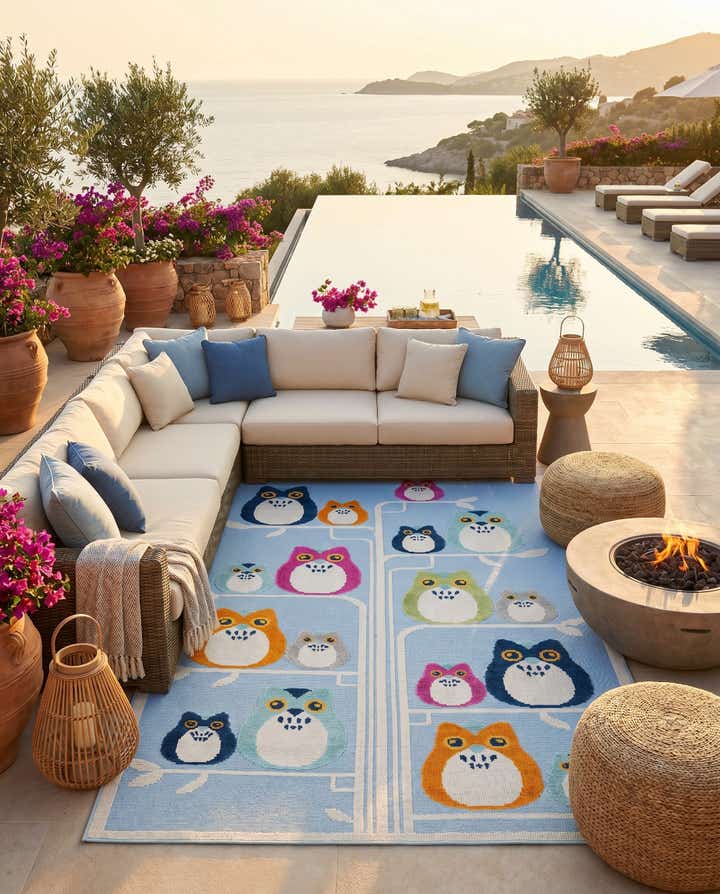 5' 3 x 7' 7 Easy-Clean Indoor / Outdoor Rug