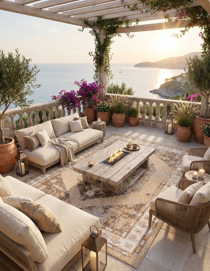 Detail image of 10' x 14' Easy-Clean Traditional Indoor / Outdoor Rug