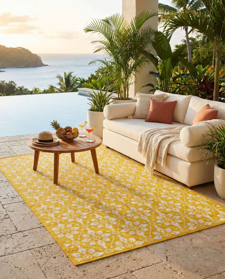 5' x 8' Easy-Clean Trellis Indoor / Outdoor Rug