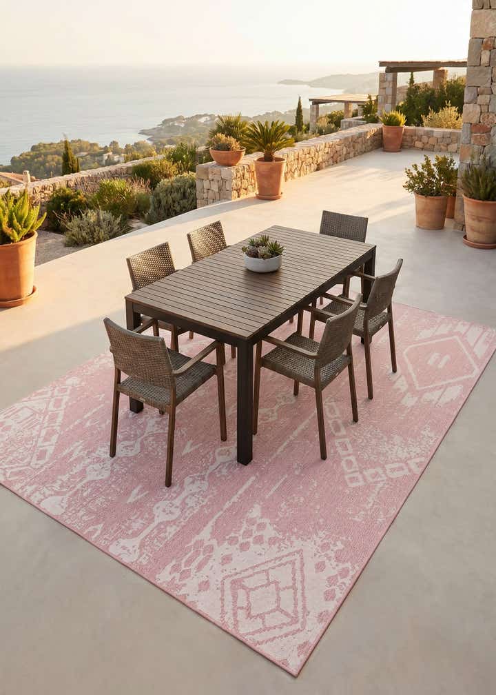 7' x 10' Easy-Clean Bohemian Indoor / Outdoor Rug