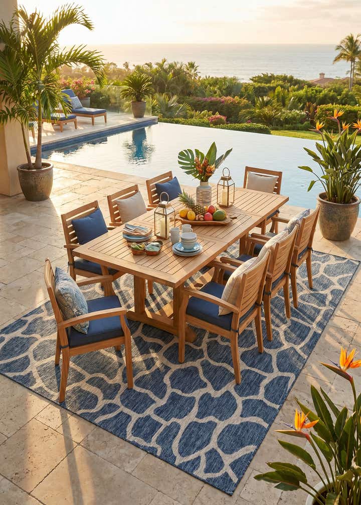 9' x 12' Easy-Clean Safari Indoor / Outdoor Rug