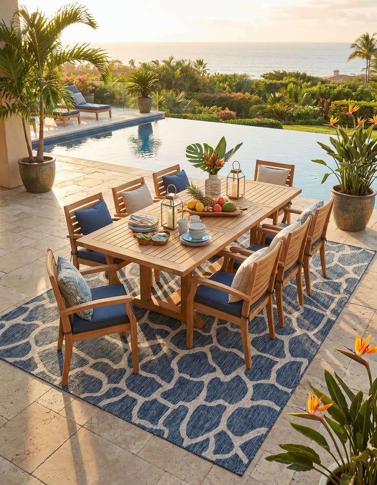 Detail image of 9' x 12' Easy-Clean Safari Indoor / Outdoor Rug