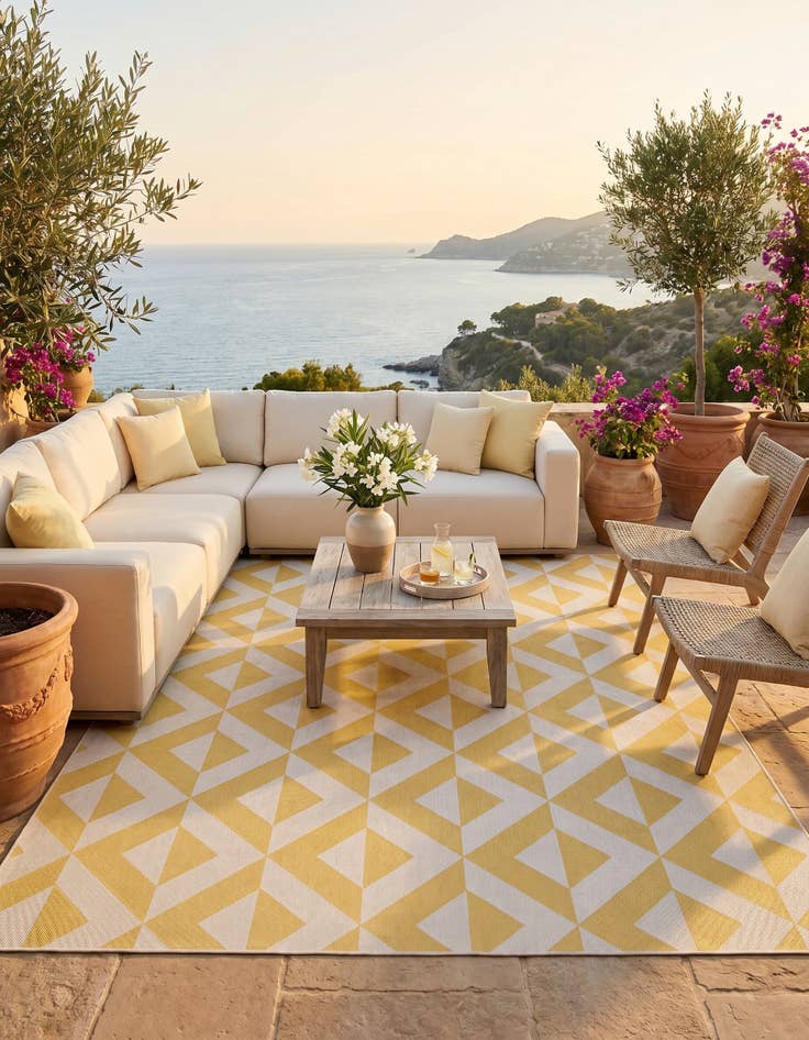 Detail image of 7' 10 x 10' Easy-Clean Jill Zarin Napa Indoor / Outdoor Rug