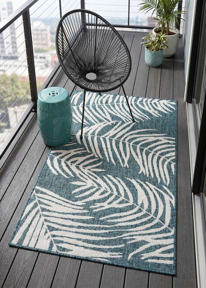 3' x 5' 3 Easy-Clean Botanical Indoor / Outdoor Rug