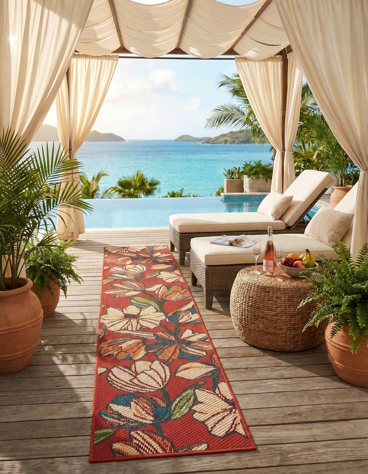 Detail image of 2' x 6' Easy-Clean Baja Indoor / Outdoor Runner Rug