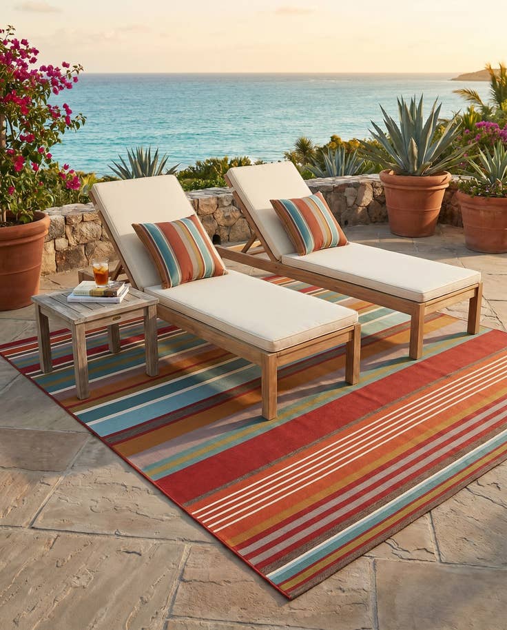 Detail image of 9' x 12' Easy-Clean Modern Indoor / Outdoor Rug