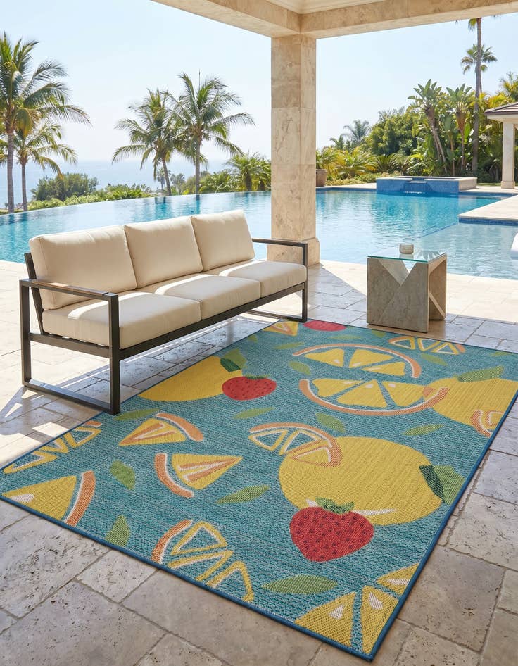 Detail image of 5' 3 x 8' Easy-Clean Baja Indoor / Outdoor Rug