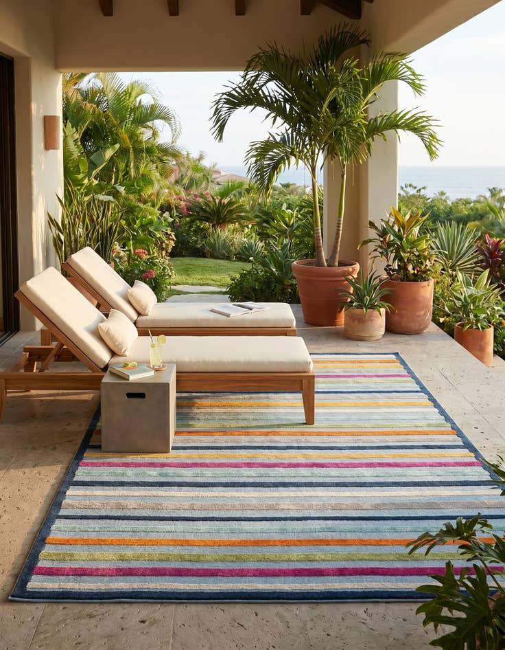 Detail image of 7' x 10' Easy-Clean Aruba Indoor / Outdoor Rug