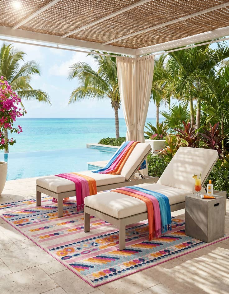 Detail image of 6' x 9' Easy-Clean Aruba Indoor / Outdoor Rug