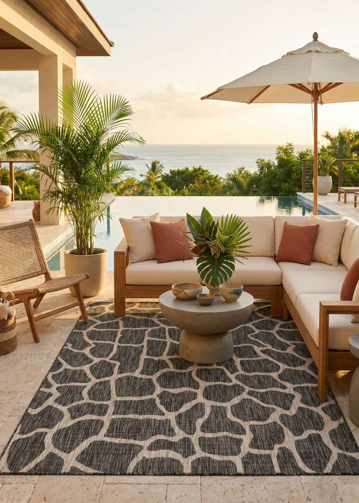 6' x 9' Easy-Clean Safari Indoor / Outdoor Rug