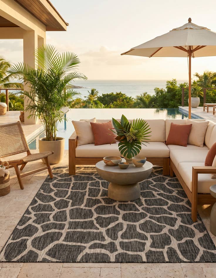 Detail image of 6' x 9' Easy-Clean Safari Indoor / Outdoor Rug