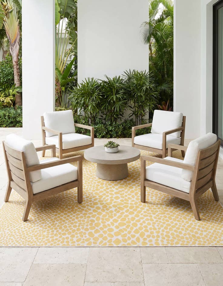 Detail image of 7' 10 x 7' 10 Easy-Clean Jill Zarin Cape Town Indoor / Outdoor Square Rug