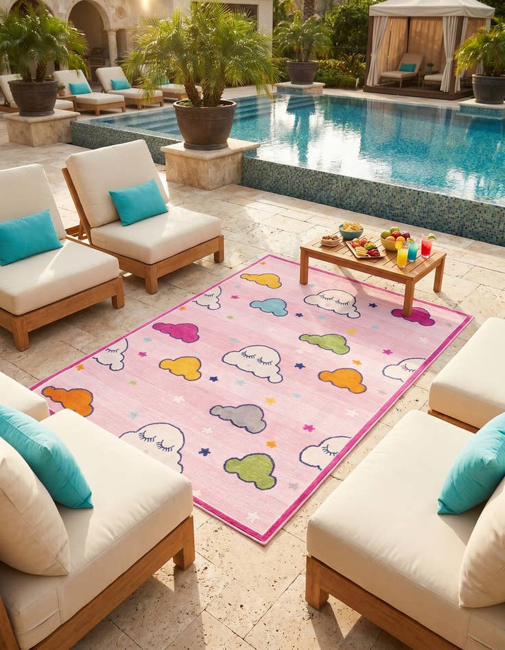 Detail image of 5' 3 x 7' 7 Easy-Clean Indoor / Outdoor Rug