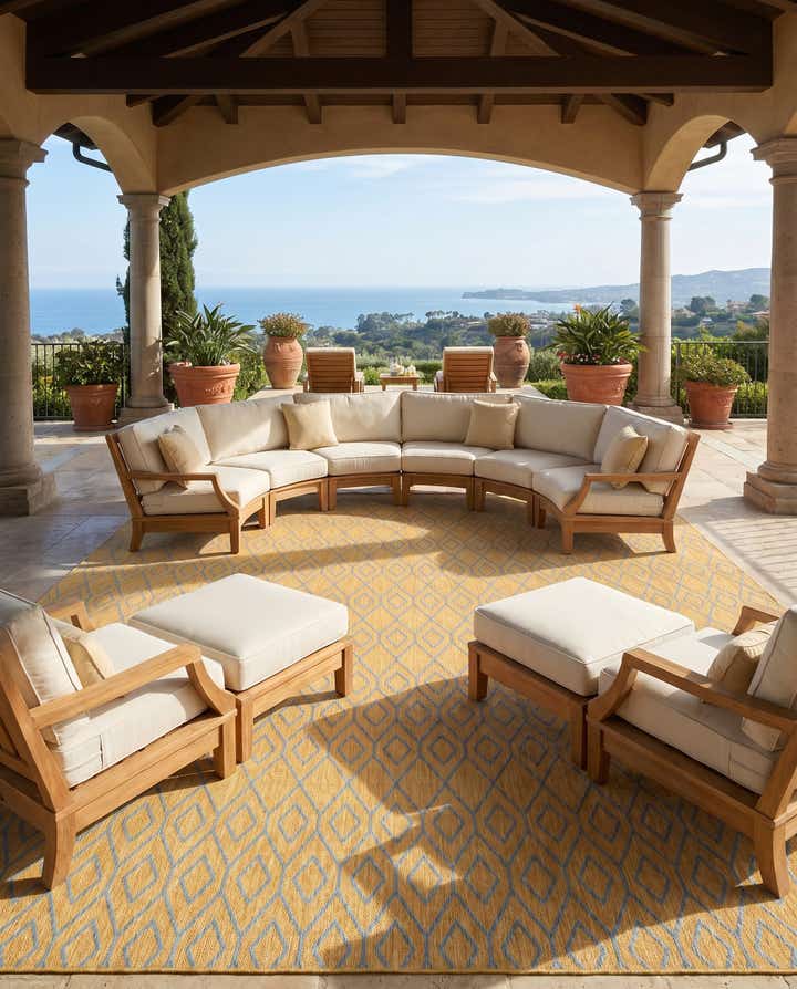 13' x 13' Easy-Clean Jill Zarin Turks and Caicos Indoor / Outdoor Square Rug