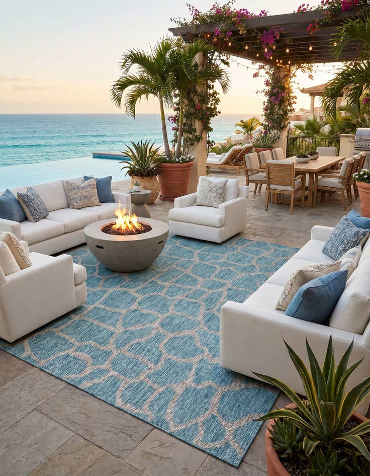 Detail image of 9' x 12' Easy-Clean Safari Indoor / Outdoor Rug