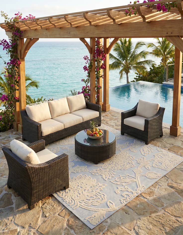 Detail image of 7' 10 x 10' Easy-Clean Aruba Indoor / Outdoor Rug