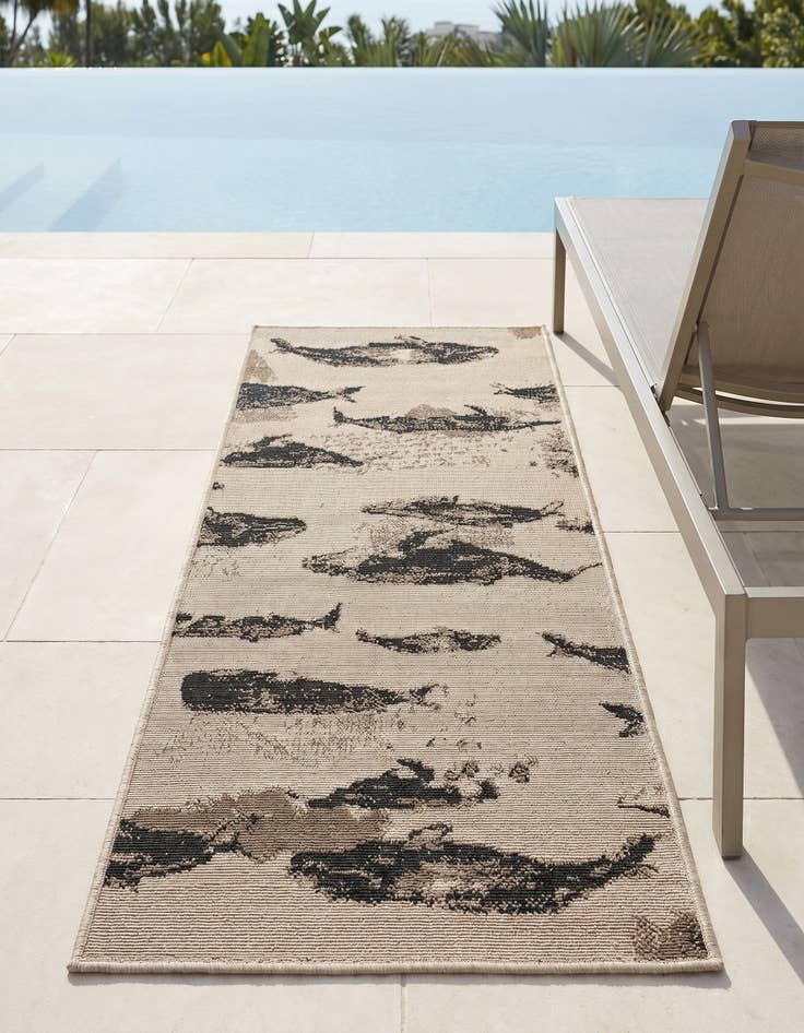 Detail image of 2' x 5' Easy-Clean Coastal Indoor / Outdoor Runner Rug