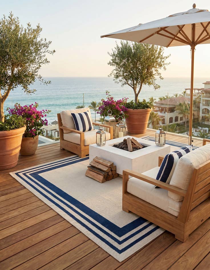 Detail image of 7' 10 x 10' Easy-Clean Aruba Indoor / Outdoor Rug