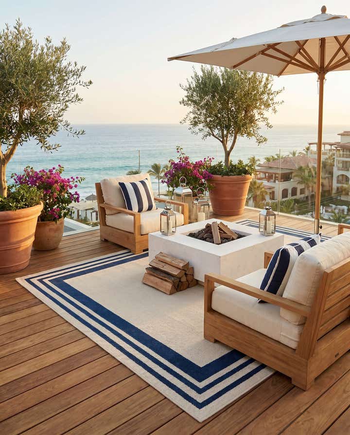 7' 10 x 10' Easy-Clean Aruba Indoor / Outdoor Rug