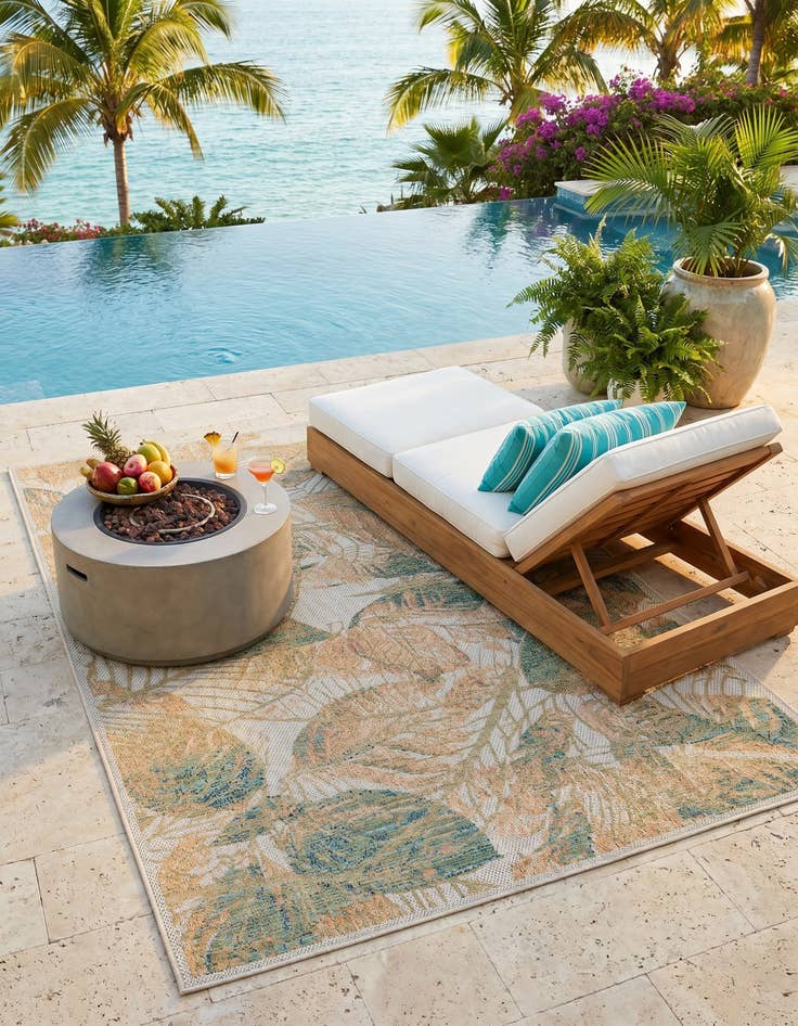 Detail image of 5' 3 x 7' 7 Easy-Clean Baja Indoor / Outdoor Rug