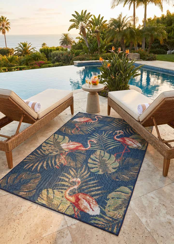 5' 3 x 7' 7 Easy-Clean Baja Indoor / Outdoor Rug