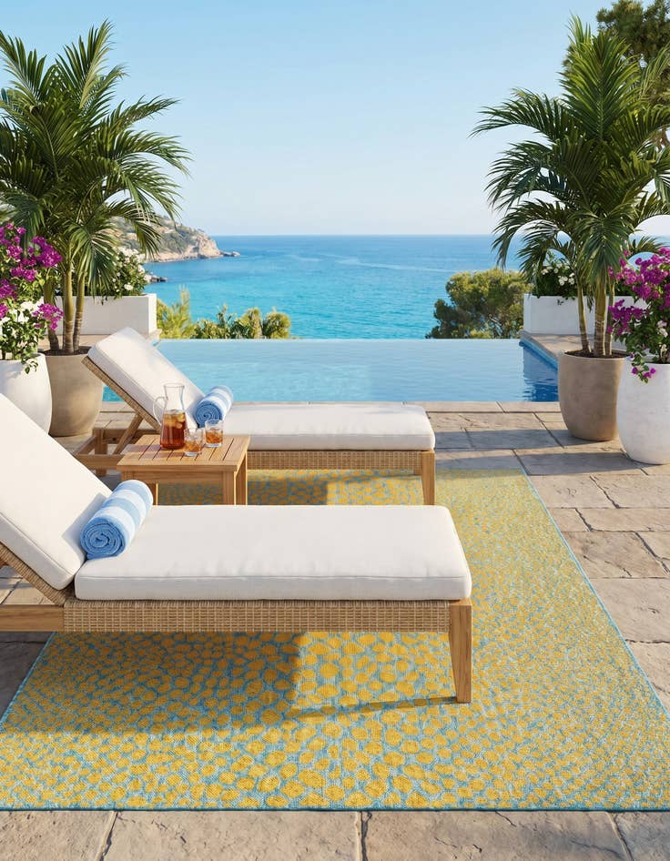 Detail image of 5' 3 x 8' Easy-Clean Jill Zarin Cape Town Indoor / Outdoor Rug