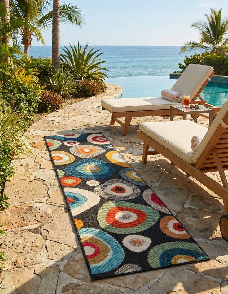 Detail image of 2' x 6' Easy-Clean Casablanca Indoor / Outdoor Runner Rug