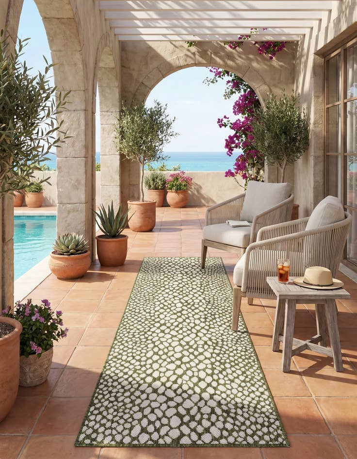 Detail image of 2' x 6' Easy-Clean Jill Zarin Cape Town Indoor / Outdoor Runner Rug