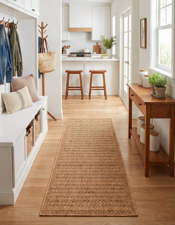 Detail image of 2' 2 x 6' Easy-Clean Border Indoor / Outdoor Runner Rug