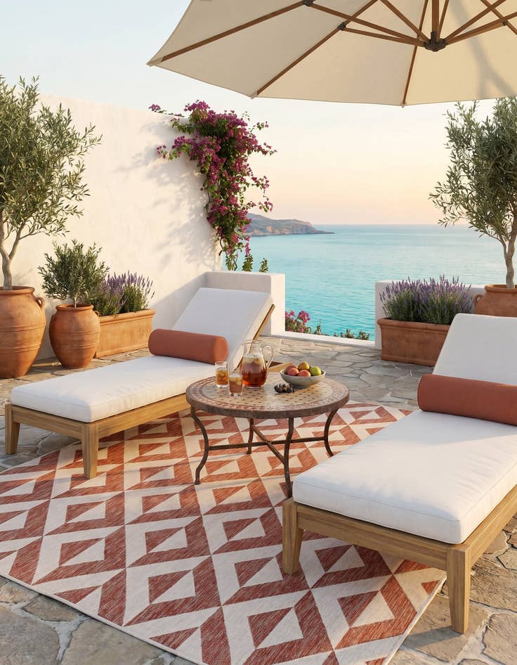 Detail image of 9' x 12' Easy-Clean Jill Zarin Napa Indoor / Outdoor Rug